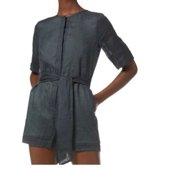Banana Republic Ramie Tie-Waist Romper Shorts, NWT - Picture 1 of 4